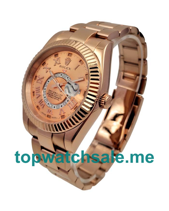 40.5MM Rose Gold Cases Replica Rolex Sky-Dweller 326935 UK Watches >> Rolexsubmariner.uk.com