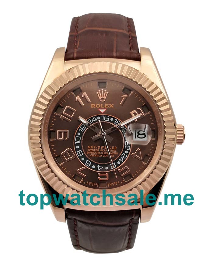 42MM Rose Gold Cases Replica Rolex Sky-Dweller 326135 UK Watches >> Rolexsubmariner.uk.com