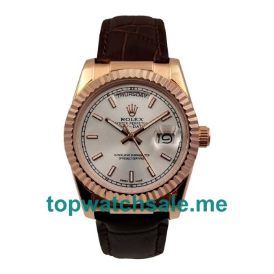 36MM Rose Gold Cases Replica Rolex Day-Date 118135 UK Watches >> Rolexsubmariner.uk.com