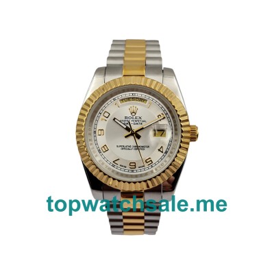 41MM Gold And Steel Cases Replica Rolex Day-Date II 218238 UK Watches >> Rolexsubmariner.uk.com