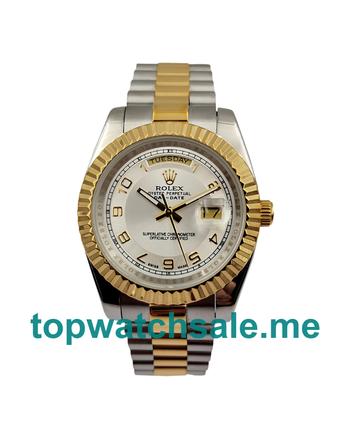 41MM Gold And Steel Cases Replica Rolex Day-Date II 218238 UK Watches >> Rolexsubmariner.uk.com